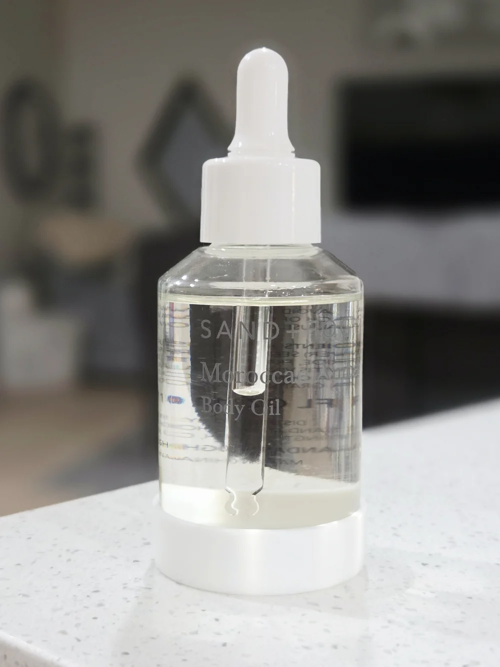 Sand+ Fog Moroccan Amber Body Oil - Clear Oil with White Dropper